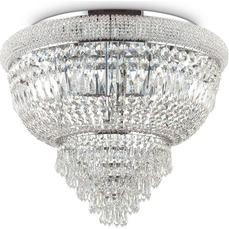 Ideal Lux Dubai - 6 Licht Deckenleuchte Kronleuchter Chrom, E14 (1/2)