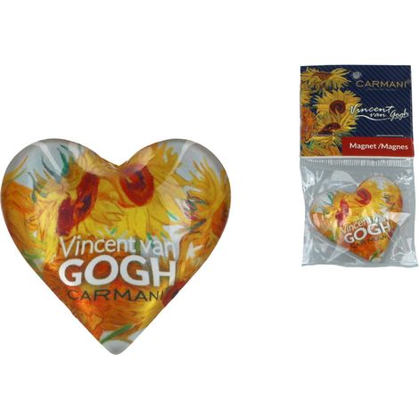 Carmani, Herz-Kühlschrankmagnet – VAN Gogh/Sonnenblumen