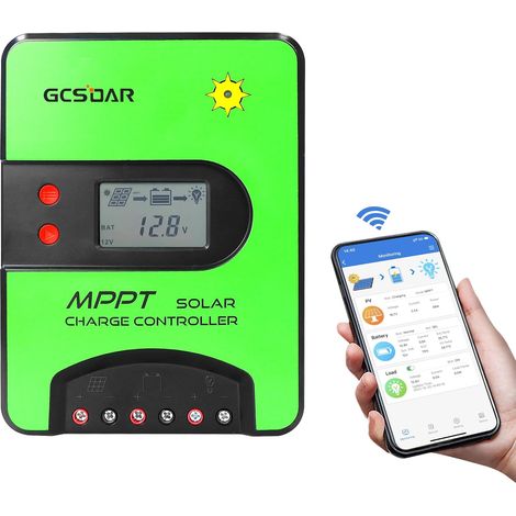 Contrôleur de charge solaire MPPT automatique 30A 12V/24V Adaptateur WiFi intégré Paramètres de contrôle à distance Écran LCD réglable Régulateur de panneau solaire pour gel scellé type (1/5)