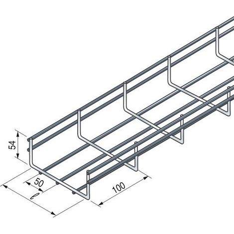 Chemin de câble fil 100x30 – Longueur 3 m – Pour applications industrielles – Bonne ventilation et repérage naturel des câbles – Niedax