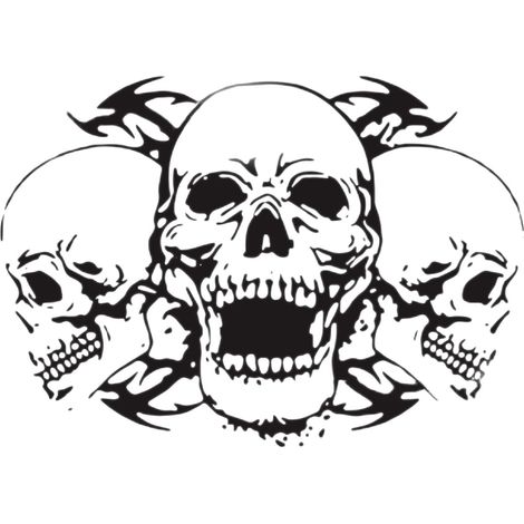 Autocollant Stickers Tête De Mort, Autocollant Motif tête de Mort, Autocollants Tête de Mort Crâne, pour Capot de Voiture (1/5)