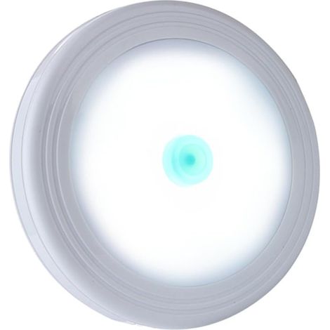 Veilleuse LED Portable avec Bouton Poussoir, Lumière Blanche, Lampe de Placard et Couloir, Fonction, Éclairage Pratique pour Armoires et Couloirs, Pile Incluse, Usage Domestique (1/5)