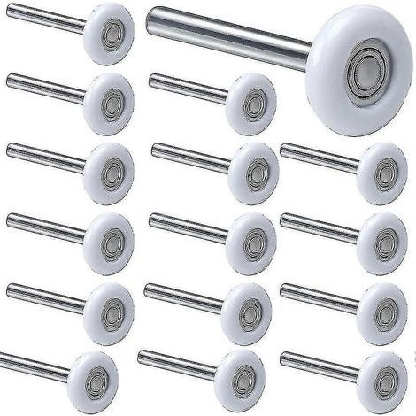 Lot de 12 roulettes de porte de garage de 2 pouces. roulement 6200zz en nylon pour porte de garage. compatible avec un usage résidentiel et commercial. (1/4)