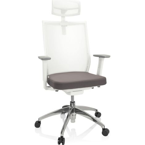 Profi Bürostuhl ASPEN WHITE PRO grau/weiß hjh OFFICE (1/5)