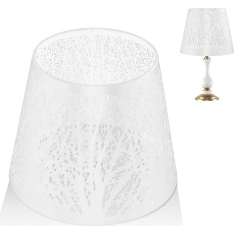 1 Abat-jour Fer Forgé Sculpture Arbre E27 Design Vintage Pour Lampe Table Chevet