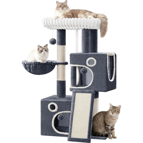 Arbre a Chat,Arbre à Chat de 98 cm,avec Grande Plateforme Souple (1/5)
