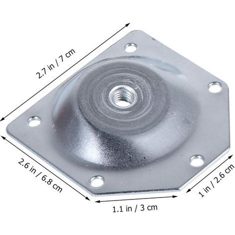 Winkel-Montageplatten für Möbelbeine – 4er-Set – Stabile Befestigung mit 5/16-Zoll-Schrauben – Zur Montage von Holzmöbeln (1/4)