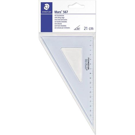 Équerre - STAEDTLER - 21cm - Transparente - Idéale pour traçage - Visibilité optimale (1/3)