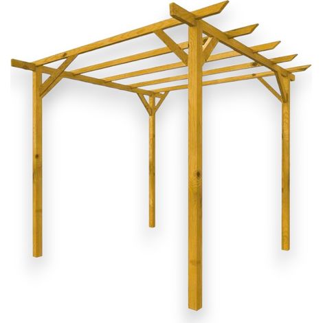 Pergola in legno massello impregnato 3x3 mt Basic (1/3)