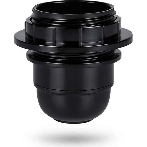 Douille a vis e27 noire - Douille lampe e27 anneau en plastique - Douille ampoule e27 - Support douille ampoule e27 pour plafond et lampe suspendue - e27 douille ampoule [Classe énergétique A++] (1/4)