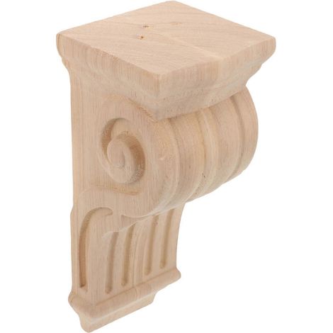 Superbes stickers d'angle en bois pour la décoration murale de votre maison, motif colonne romaine, couleur kaki, 17,50 x 7,50 x 7,50 cm. Ensemble de décoration intérieure. (1/5)