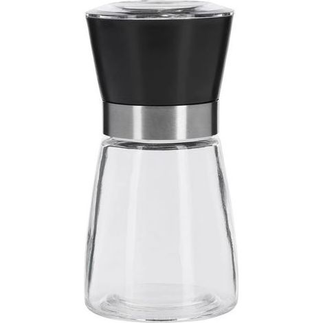 Moulin à Epices, Broyeur en Céramique, Ajustement Progressif, Verre/Plastique, Noir/Argent/Transparent, 63542260 (1/5)