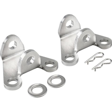 Reposapiés rebajado, de acero inoxidable, compatible con Yamaha Tenere 700, color plata. (1/2)