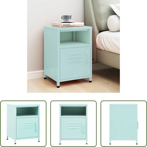 Table d'appoint menthe - Table de chevet Vert menthe 35x35x51 cm Acier (1/5)