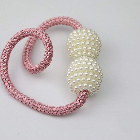 1 pince perle magnétique rose – boucle suspendue, décoration maison