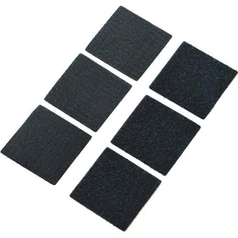 Lot de 30 pastilles auto-agrippantes antidérapantes pour tapis, idéales pour les coins et les bords (carrées).-Black