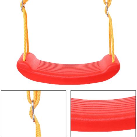 Balancelle pour enfant avec boucle antidérapante, corde résistante à la déchirure et réglable, idéale pour les parcs et les espaces extérieurs (rouge). (1/5)