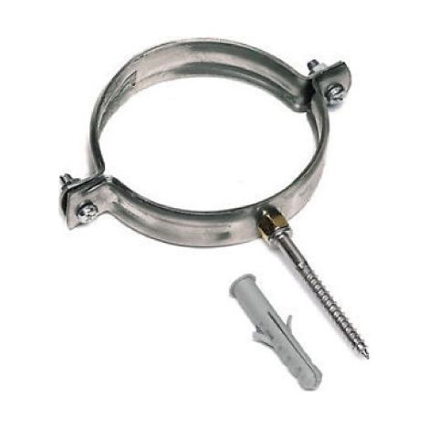 Collier de chemine'e en acier inoxydable   8 cm complet avec vis M8 cheville accessoires de rechange