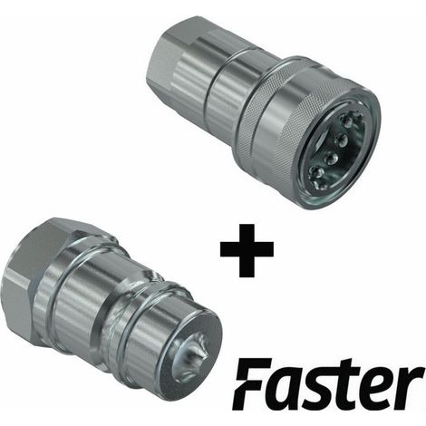 Coupleur rapide à clapet Mâle et Femelle 1/4" FASTER