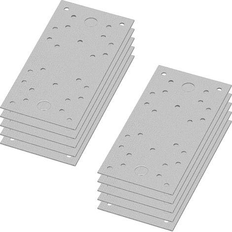 Verzinkte Lochbleche für Konstruktionsfugen, 160 x 80 mm, 10er-Set (1/5)