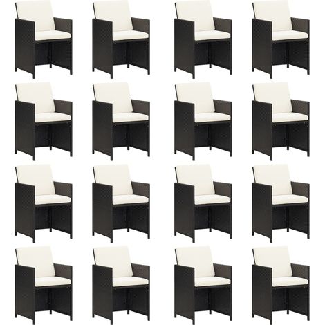 Garden Dining Set  Black, Cream White vidaXL (1/5)