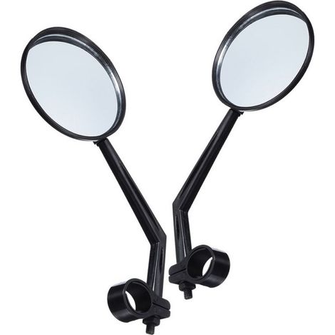 Lot de 2 rétroviseurs vélo 360°, grand angle, noir, 78,7 mm, guidon VTT et vélo électrique, universel (1/5)