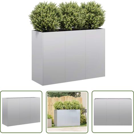 vidaXL Pflanzgefäß 120x40x80 cm Stahl verzinkt (1/5)