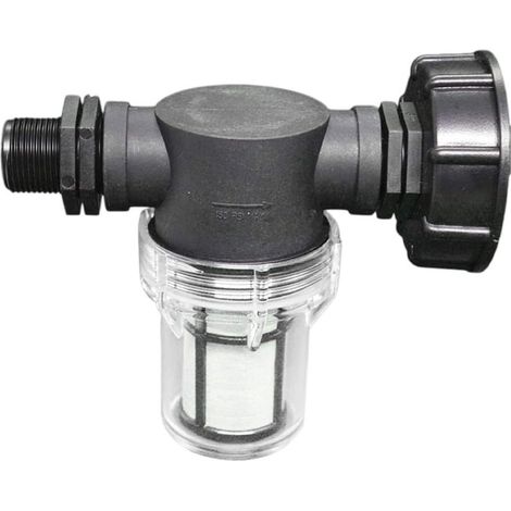 IBC Fassverbinder PE Rohrverbinder S606 Paar 6-Punkt Innengewinde Filter + 6-Punkt Außengewinde Paar