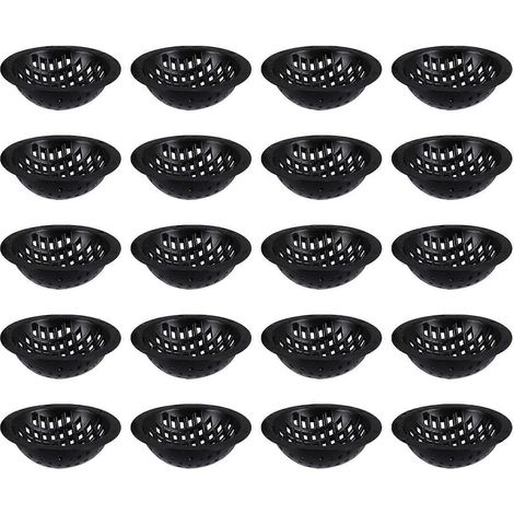 Lot de 20 supports de fond en maille pour pots de fleurs et bonsaïs, en forme de bol, avec trou de drainage (1/5)