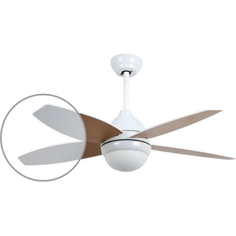 Deckenventilator Muna mit einstellbarem CCT-Licht und Ø91-Steuerung, 4 Flügel, Weiß