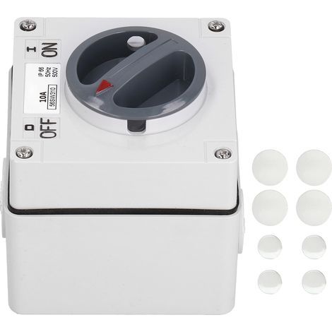 IP65 wasserdichter Drehschalter für den Außenbereich, 500 V 3P10 A, Ein-/Ausschalter mit Kontrollleuchte (1/5)