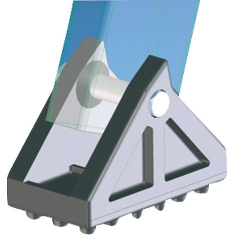 ZARGES Schwenkfuß mit Gummiauflage 100 x 55 mm (1/2)
