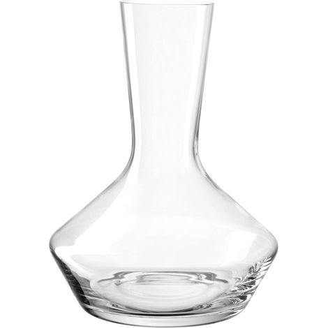 Décanteur 1 pièce Carafe à vin Carafe en verre Forme bombée Carafe à vin rouge Récipient en verre élégant Design sobre Décanteur en verre élégant Hauteur 24 cm (1/5)
