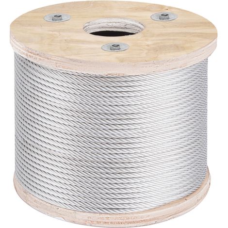 Mophorn 304 Edelstahlkabel, 3/16 Zoll 7 x 19, 250 Fuß, für Geländer, Terrassenbeläge, DIY-Balustraden
