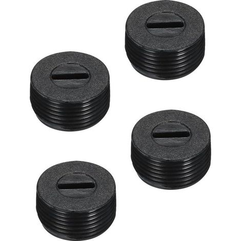 Tappo supporto della Spazzola di Plastica per Motore Elettrico, Filo Nero, Diametro Esterno di 15 mm/0,59, Altezza: 8 mm/0,31 pollici, set di 4 (1/5)