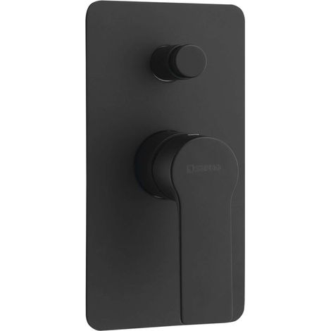 Sapho Pax - Unterputzarmatur für 2 Verbraucher, mit Einbaukörper, schwarz matt XA42/15 (1/2)