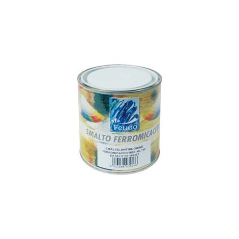 SMALTO SINTETICO FERROMICACEO (ANTI LACK)- - ml.750 verde giungla RAL 6005 - 6 pezzi FEUDO