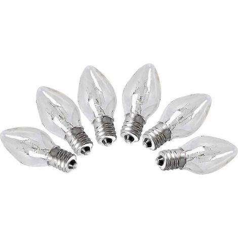 Lot de 6 ampoules de lampe de sel de l'Himalaya E12, 15 watts, pour éclairage décoratif de chambre, 220-240 VLuckyB (1/4)