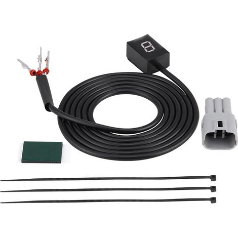 Jeffergarden Indicateur de vitesse pour moto, capteur de levier de vitesse 12 V en plastique noir étanche avec affichage numérique, remplacement pour Suzuki Boulevard M50 C90. (1/5)