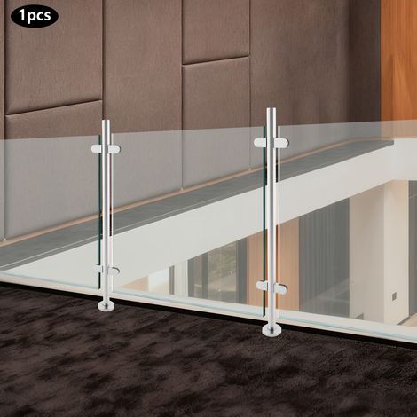 110cm Stainless Steel Glass Railing Middle Post Balustrade Glazing Pole Handrail Stairs (1/5)