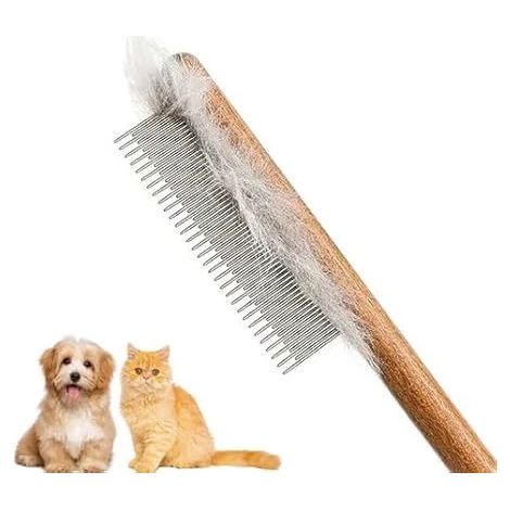 Peigne pour chat, peigne pour chien, peigne en bois massif pour chats et chiens (1/5)