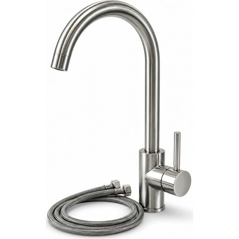 360° drehbarer Küchenwasserhahn mit Fingerabdruckschutz Default Title (1/5)