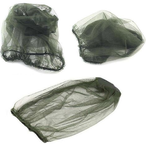 Casquette anti-moustiques vert militaire avec moustiquaire intégrée pour la pêche et le camping (1/4)