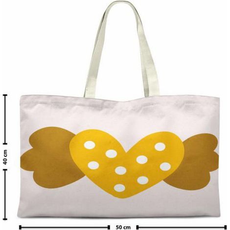 Sac shopping coton réutilisable Bonamaison 70 x 50 cm – tote bag porté épaule (1/2)