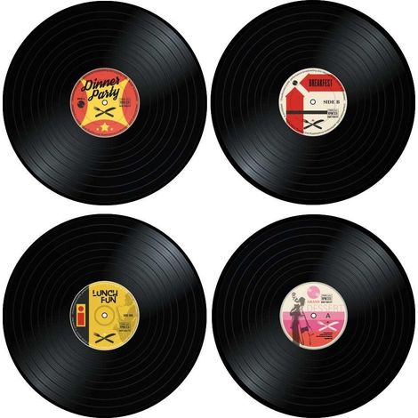 4 x Tischsets - Schallplatten