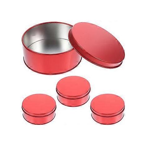 4er-Pack Keksdosen mit Deckel, runde Keksdosen, Bonbonieren, Partykekse, Geschenkboxen
