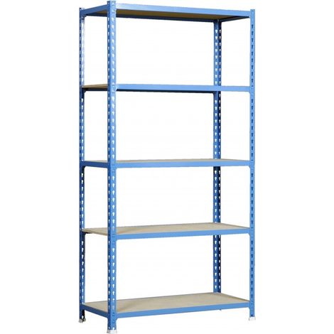 Estantería SIMONCLICK MaderClick Mini 5/300 azul/madera (1/5)