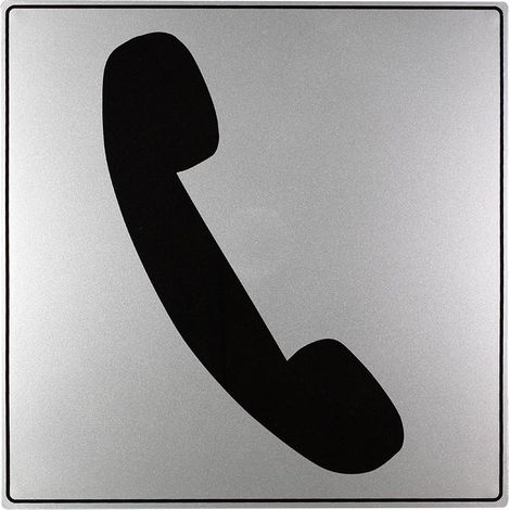 Plaque de porte Téléphone - Gamme Iso 7001 200x200mm - 4380186