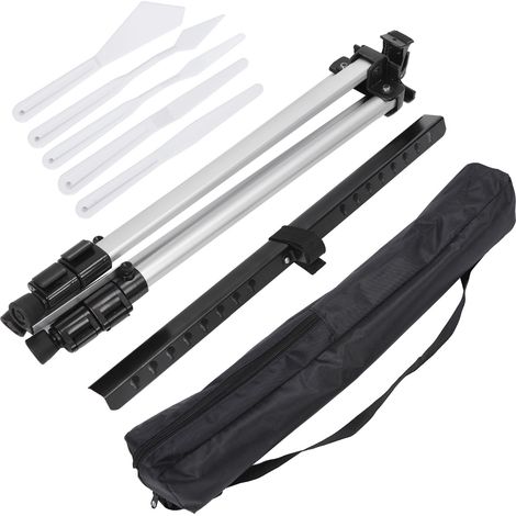 Support réglable en métal argenté pour chevalet, grattoir en plastique, kit pliable de rangement pour planche à dessin (1/5)