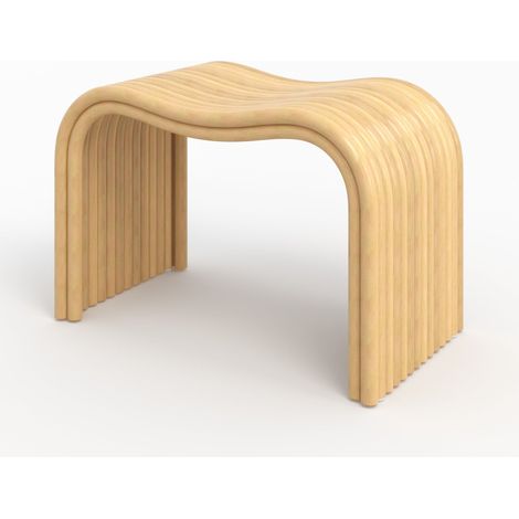 Taburete Wave de mimbre